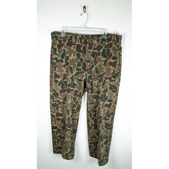 Woolrich Other - Woolrich Frog Camo Pants Size 36x25 Hemmed Wool Camouflage Hunting Made in USA